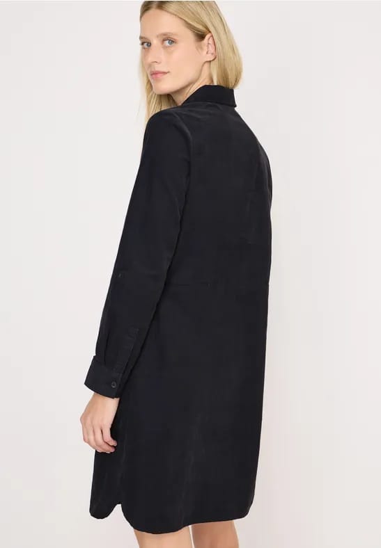 Corduroy jurk in effen kleur