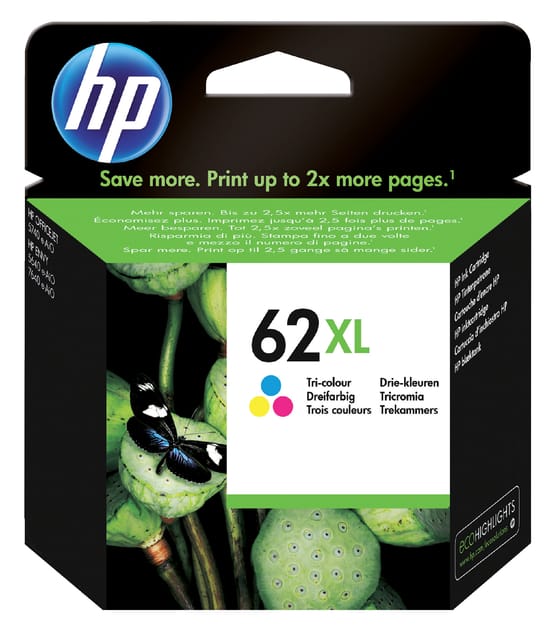 HP C2P07AE nr. 62XL inktcartridge kleur hoge capaciteit (origineel)