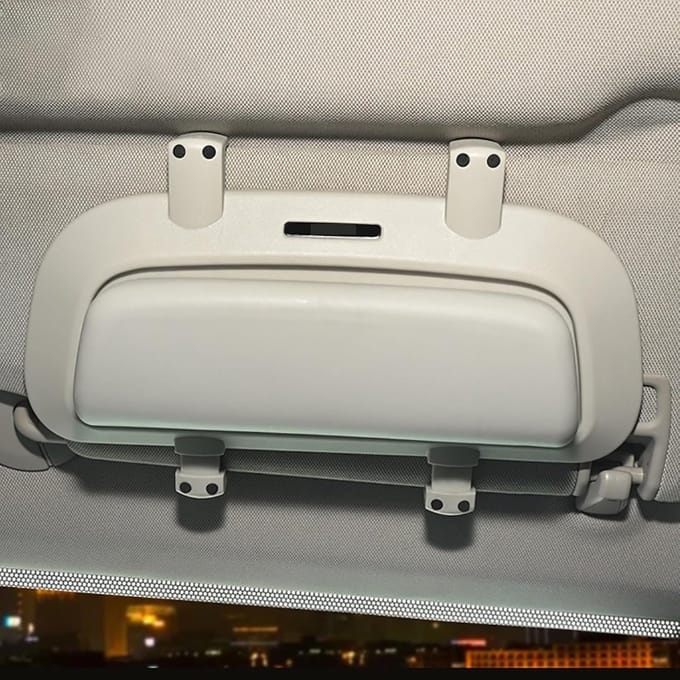 Zonnebrilhouder Auto - Brillendoos Organizer - Veilig Opbergen - Universele Pasvorm - Niet gespecificeerd - Grijs