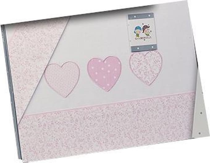 Gamberritos Laken Set Roze Hartjes 3-delig Klein
