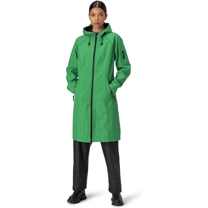 ILSE JACOBSEN HORNBÆK Long Soft Shell Raincoat Rain37l Evergreen Taglia: 34 | Parka Outlet | Donna | Verde
