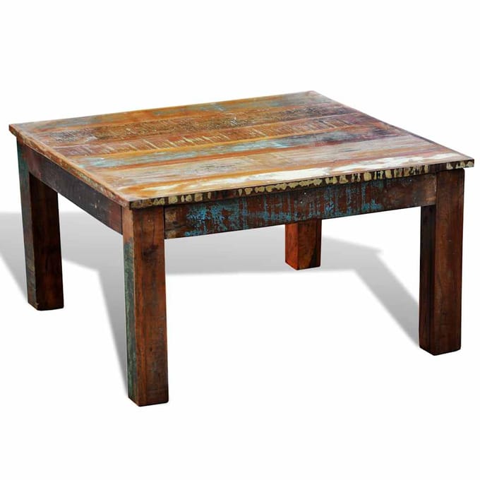 vidaXL - Salontafel - vierkant - gerecycled - hout