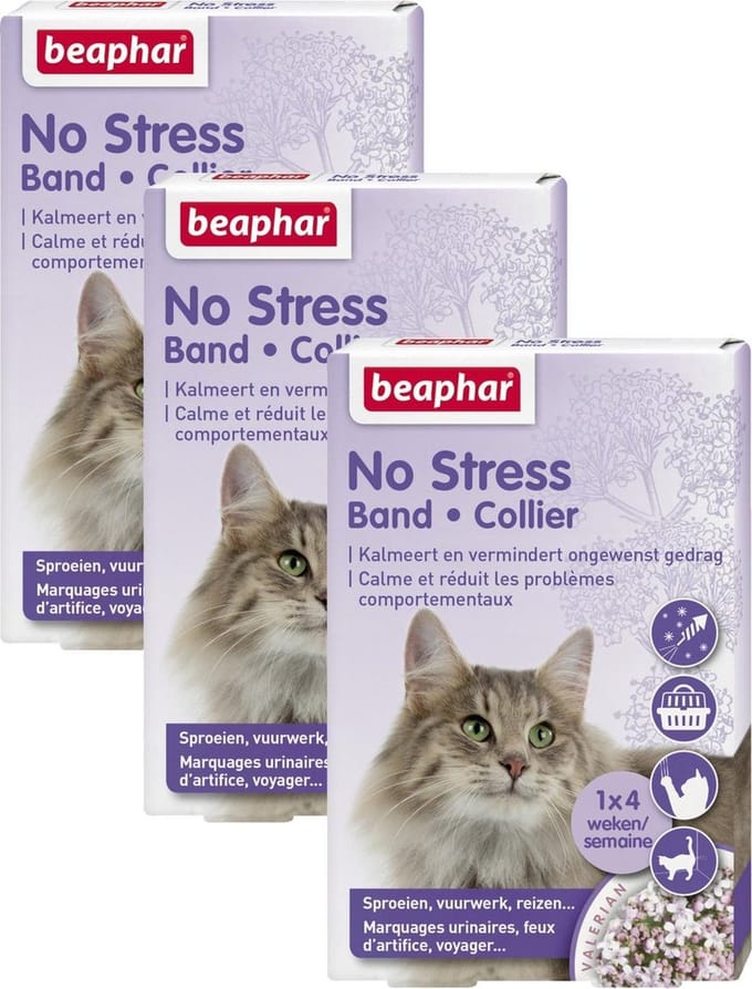 Beaphar No Stress Band Kat - Anti stressmiddel - 3 x 1 stuks