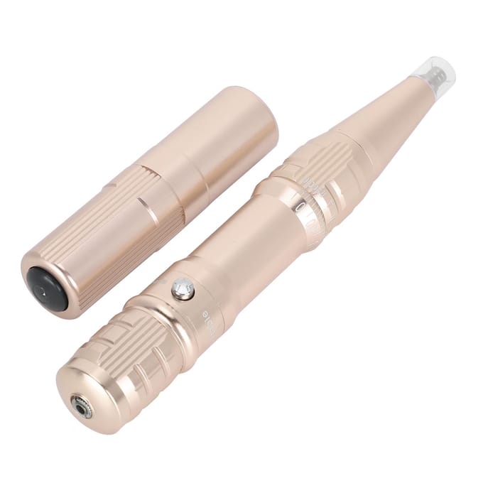 Machine électrique de stylo de tatouage de lèvre de sourcil Machine de tatouage de Microblading or champagne (100‑240 V)NOUS US Plug white