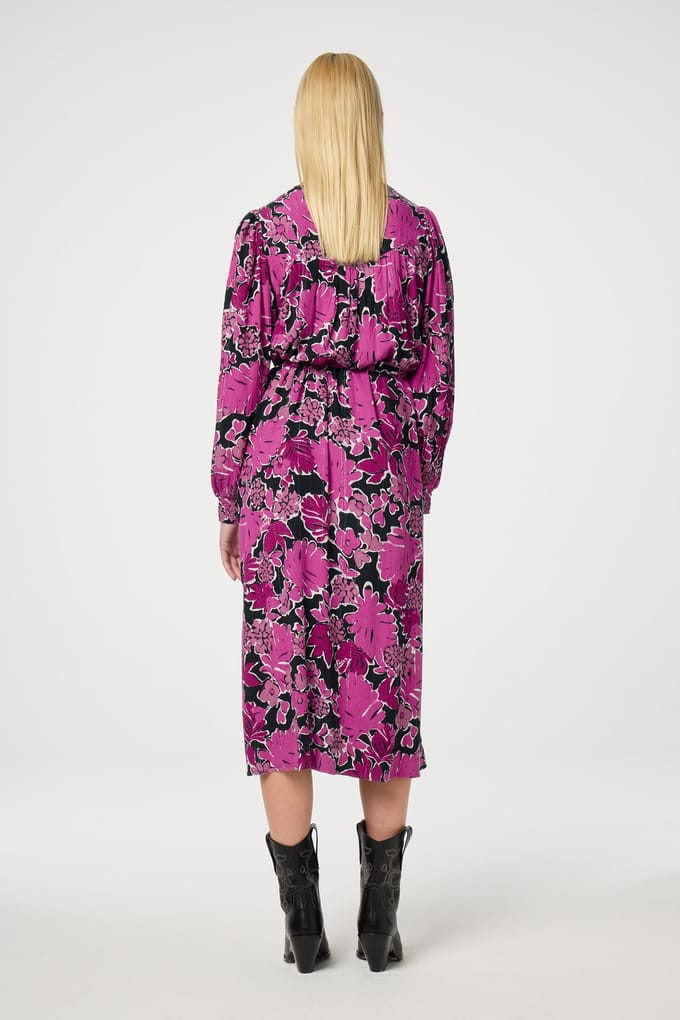 Fabienne Chapot Willa Dress Black/raspberry Maat: 36 | Blousejurken Outlet | Dames | Roze