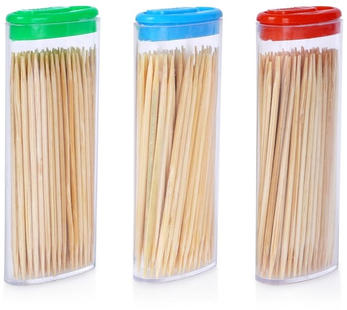 Excellent Houseware - Bamboe Cocktailprikkers - 80 stuks - 3x - 6,5 cm