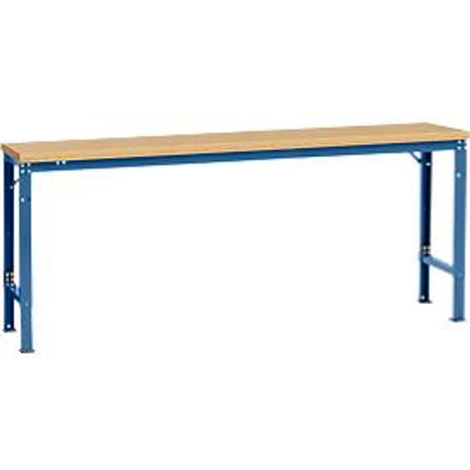 Manuflex basistafel UNIVERSAL Speciaal, 2000 x 800 mm, multiplex natuur, briljantblauw