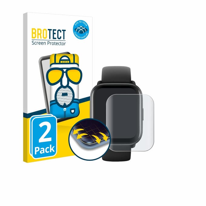 BROTECT - Screenprotector voor Amazfit Active - Folie Beschermfolie matte volledig dekking 2 Stuks