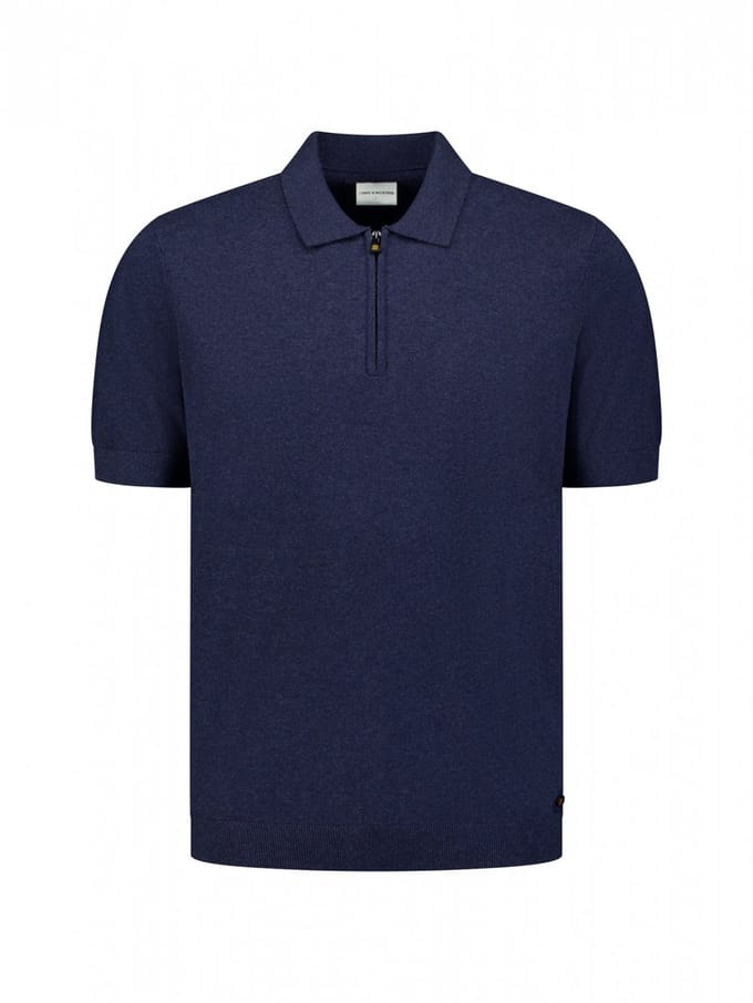 No Excess Pullover short sleeve polo zip mela night