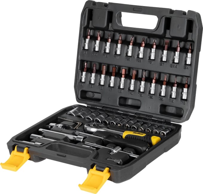 Rebel Dopsleutelset - 46 stuks - Grippende Handgreep - Chroom-Vanadium Staal