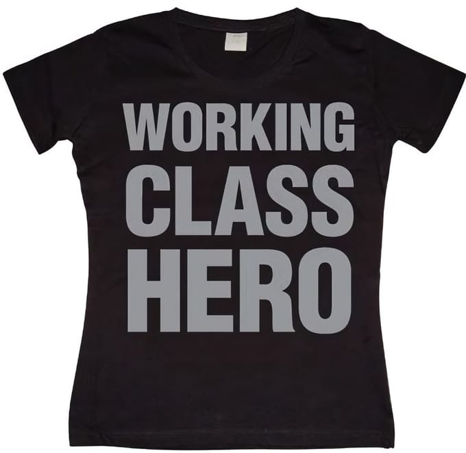 Hybris Dames T-shirt 'Working Class Hero Girly' SH-5-10834-H21-13