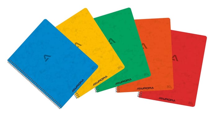 Aurora Spiraalschrift - A5 - Gelijnd - 120 Bladzijden - 80gr - PEFC - 10 stuks