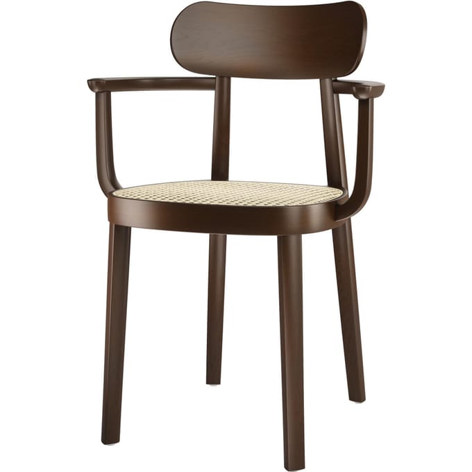 Thonet 118 F Armleunstoel - Beuken walnoot gebeitst