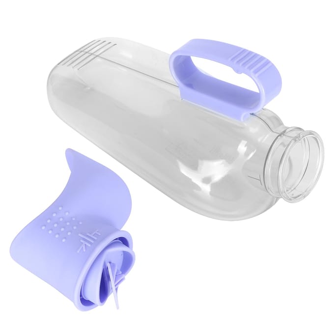 Vrouwen Draagbare Lekvrije Urinefles Ouderenzorg Autoreizen Urinaal Accessoire white