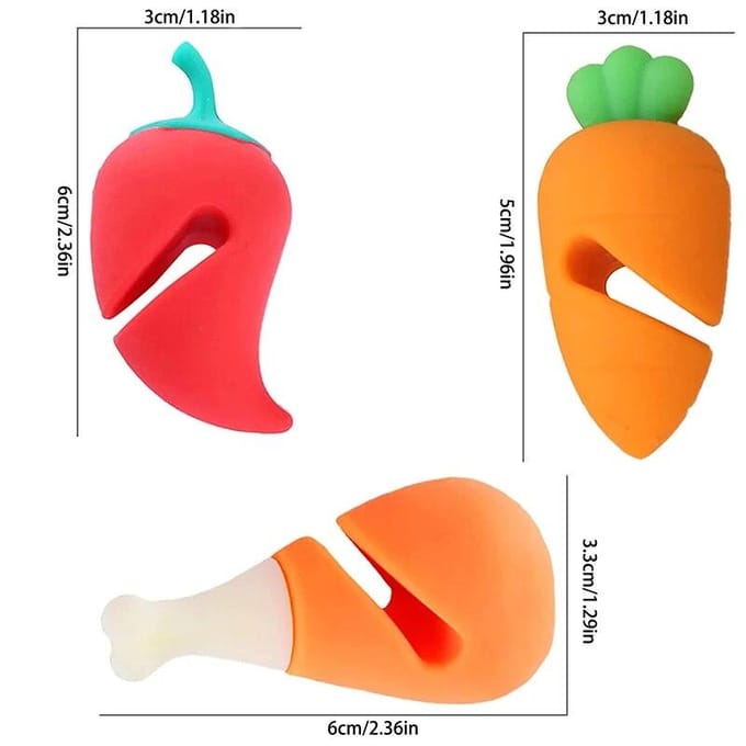 3 Pièces Support de Couvercle de Casserole en Silicone Anti-Débordement Résistant à la Chaleur Bouchons Anti-Débordement Rehausseur de Couvercle de Casserole Support Outil de Cuisine Créatif Gadget red