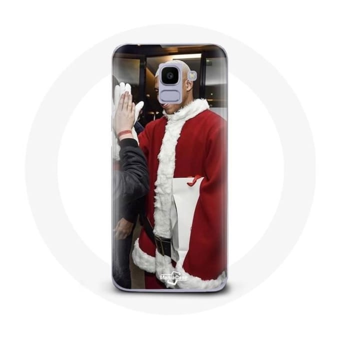 Coque pour Samsung Galaxy A6 2018 Mbappé Foot Joyeux noël