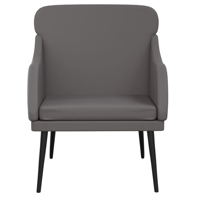 vidaXL - Fauteuil - 63x76x80 - cm - kunstleer - grijs