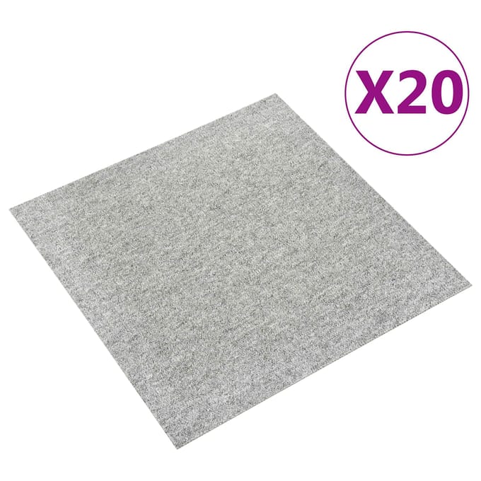 vidaXL - Tapijt - 20 - st - Lichtgrijs - 50 - x - 50 - cm - 100% - Polypropyleen