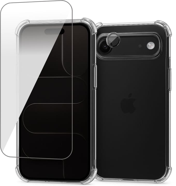 Hoesje geschikt voor iPhone 17 Air - Screenprotector Glas & Camera Protector - Shockproof Transparant