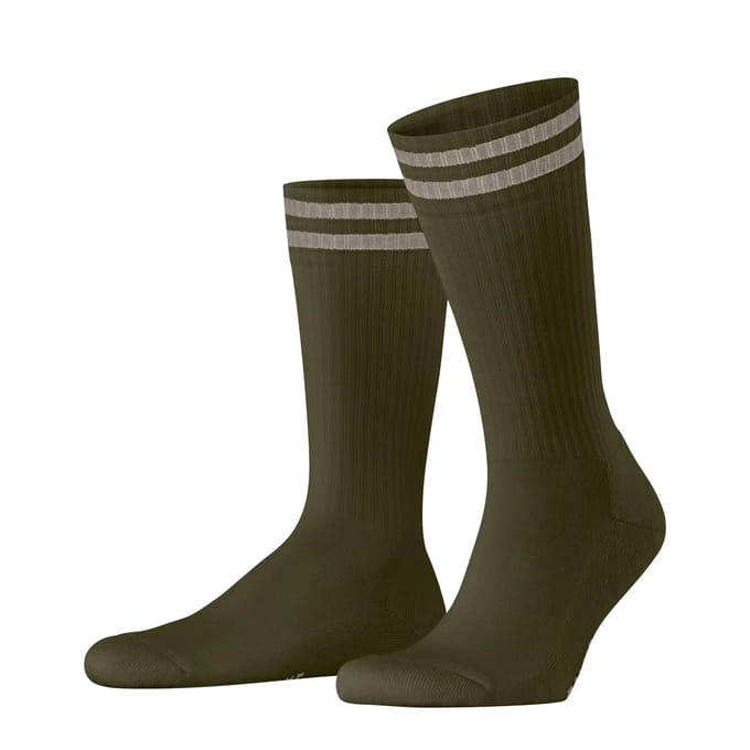 FALKE Dynamic Wool gedessineerd wol sokken unisex groen - maat 39-41