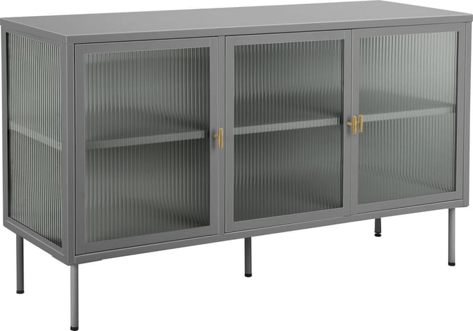 Rosalie-Dressoir - 3-Deurs - Grijs Metaal