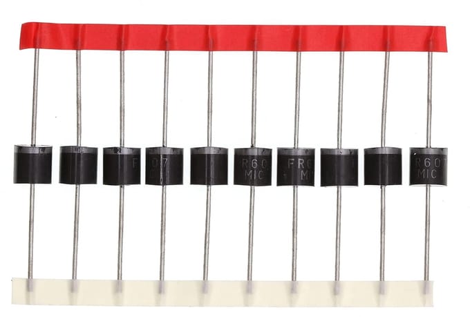 Rectificatie Diode - Snelle Herstel Diode - Elektronische Circuits - Axiale Component - 6 Amp 1000V