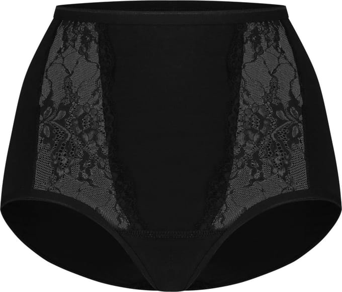 Dames Maxislip - 6 pack - M - Maxi Lace - geen zijnaden - Form's - Maxi kwaliteit - onderbroek - slip - dames onderbroek - Zwart