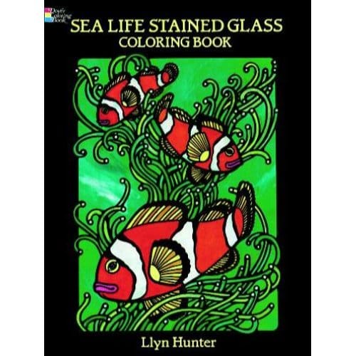 Sea Life Stained Glass Coloring Book - Hunter, Llyn
