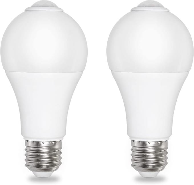 Dimbare E27 Bewegingssensor LED Lampen 12W Koel Wit 6000K - Auto Aan/Uit