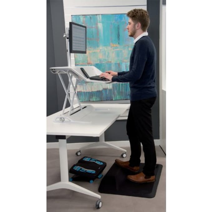 Vloermat fellowes voetensteun activefusion zwart