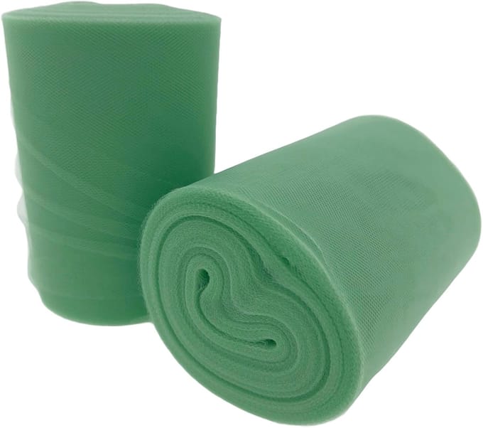 Mint groen tule op rol - 91 meter