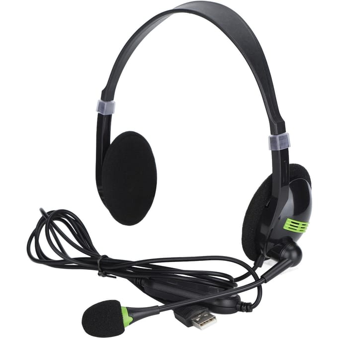 SY440MV Bedrade Headset 3.5mmUSB Klantenservice Over-Ear Hoofdtelefoon met Ruisonderdrukking