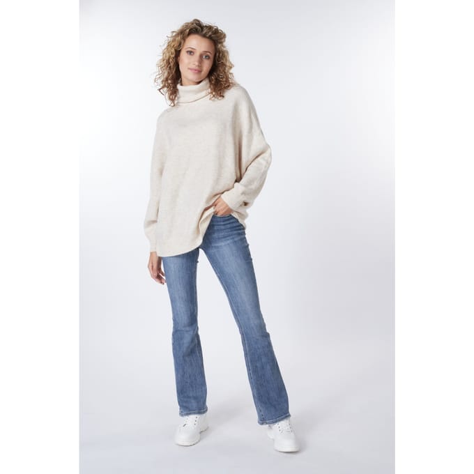 EsQualo Sweater Oversized Col Biscuit Größe: XS/S | Pullover Outlet | Damen