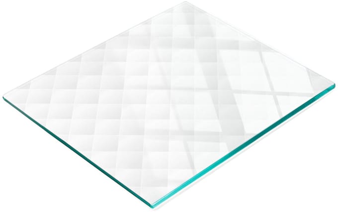 Decoratieve glazen serveerplank voor snacks, abstract ontwerp, 60x52 cm