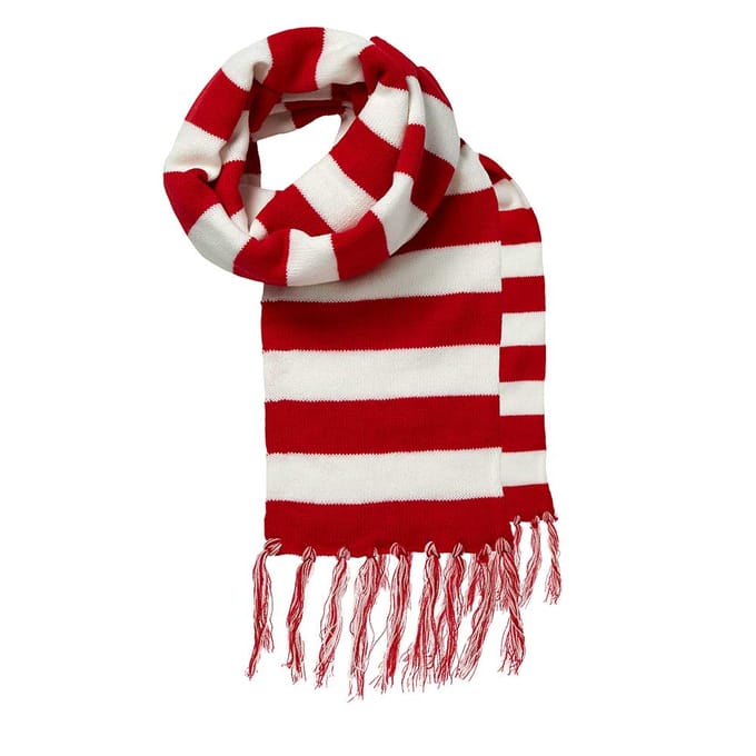 Feest sjaals - carnavals sjaal - 5-Stuks - One size / Rood/wit