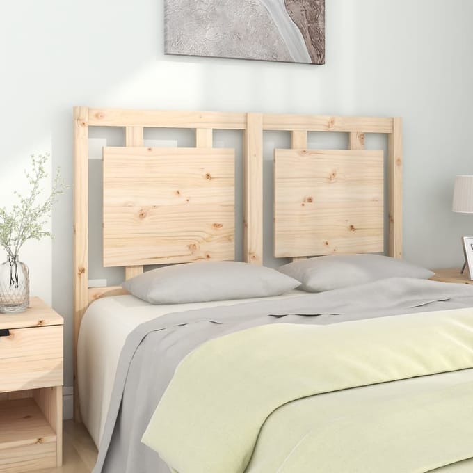 vidaXL - Hoofdbord - 125,5x4x100 - cm - massief - grenenhout