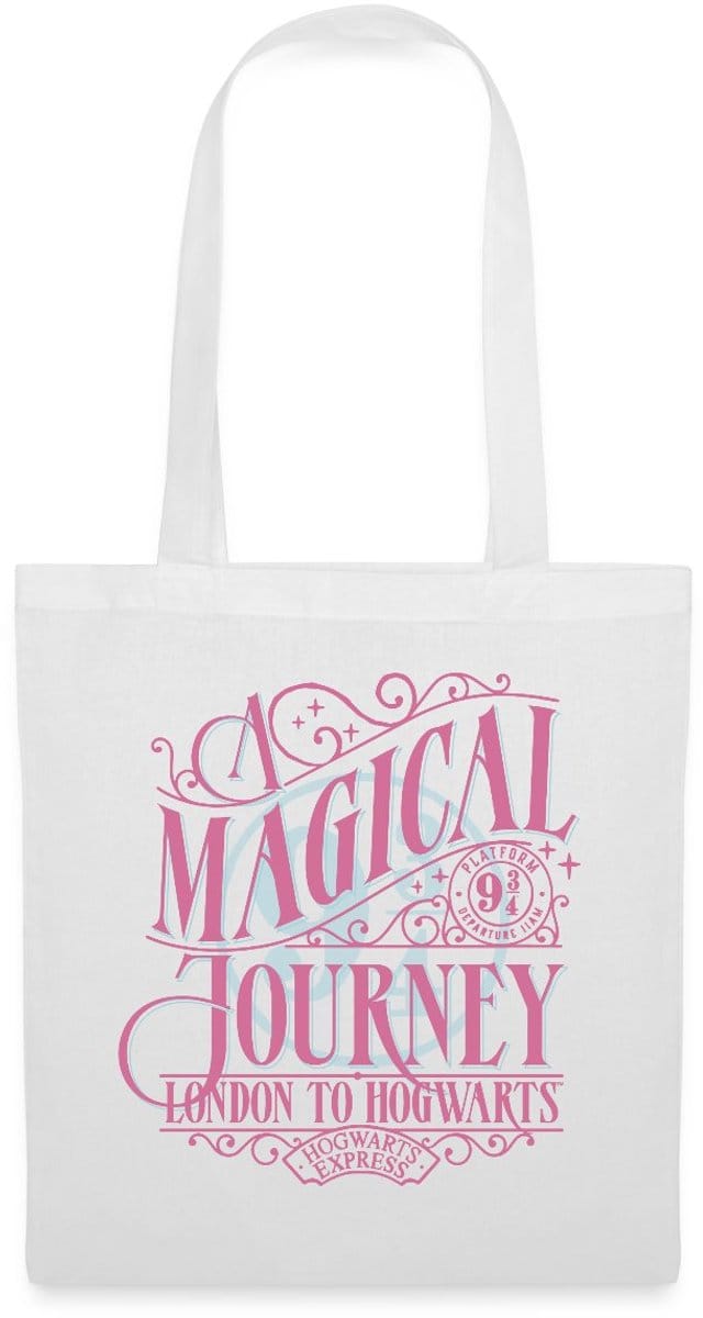Harry Potter Perron 9 ¾ Ontwerp In Roze & Blauw Tas Van Stof Schoudertas