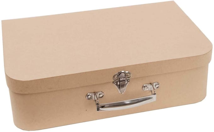 koffer natuur, 35x10x22 cm