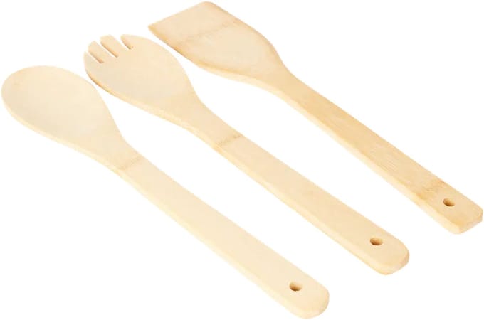 Kitchen Tool | Keukengerei | Bamboe - Pollepel en spatelset bamboe 3-delig - 100% Bamboe