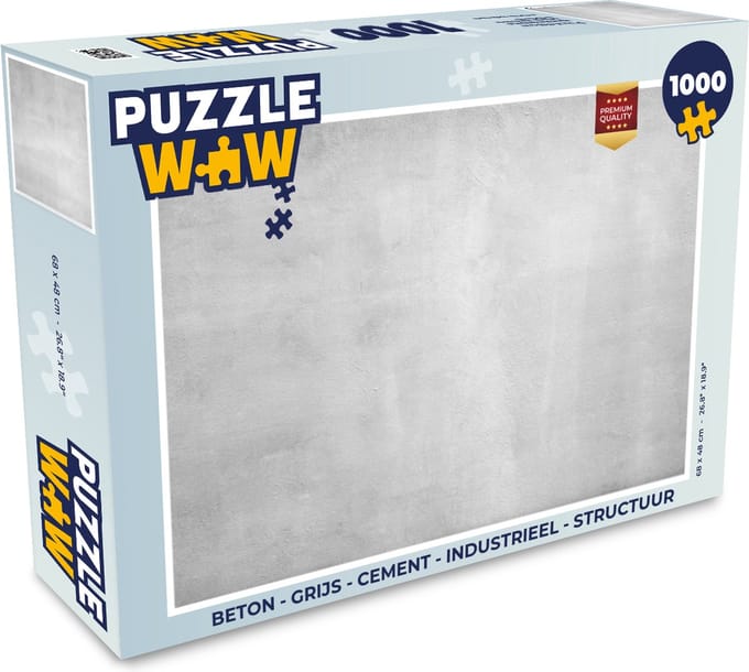 Puzzel Beton - Grijs - Cement - Industrieel - Structuur - Legpuzzel - Puzzel 1000 stukjes volwassenen
