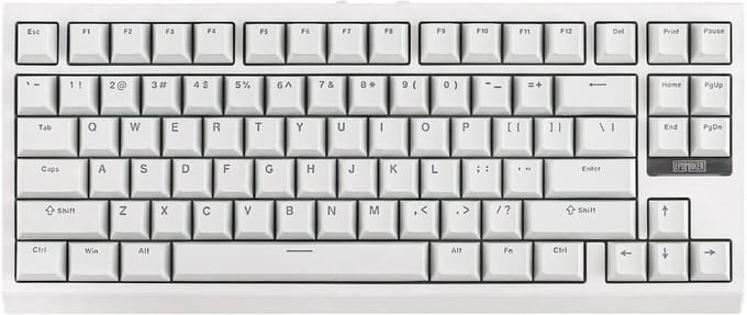 EPOMAKER G84 - Wit - Mechanisch Draadloos Toetsenbord - RGB - 80% - Qwerty - Gaming Keyboard - Transparent Switch