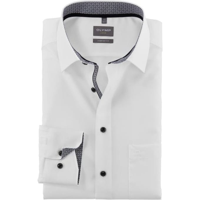OLYMP Luxor Overhemd, Comfort Fit, New Kent, Antraciet