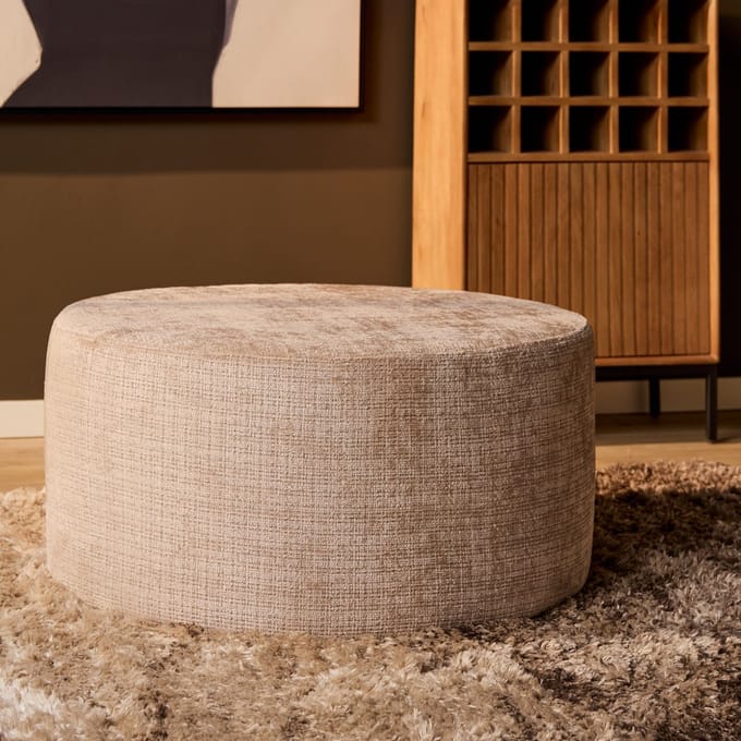 My Sofa Hocker | Rond | 80 cm | Cremona 14 | Taupe