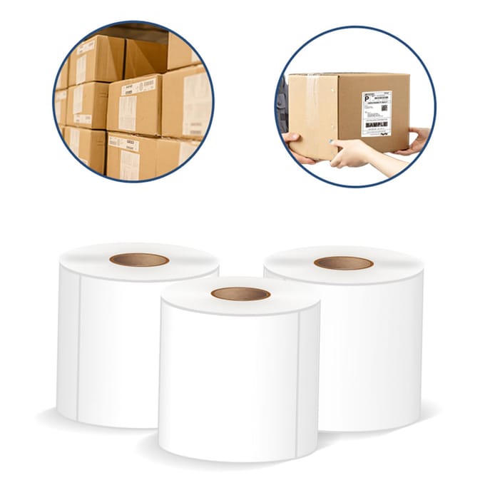 Thermische verzendlabels 4x6 inch verzendpakket Thermische printer Universele labelpapiersticker 100x150mm 350pcs wit