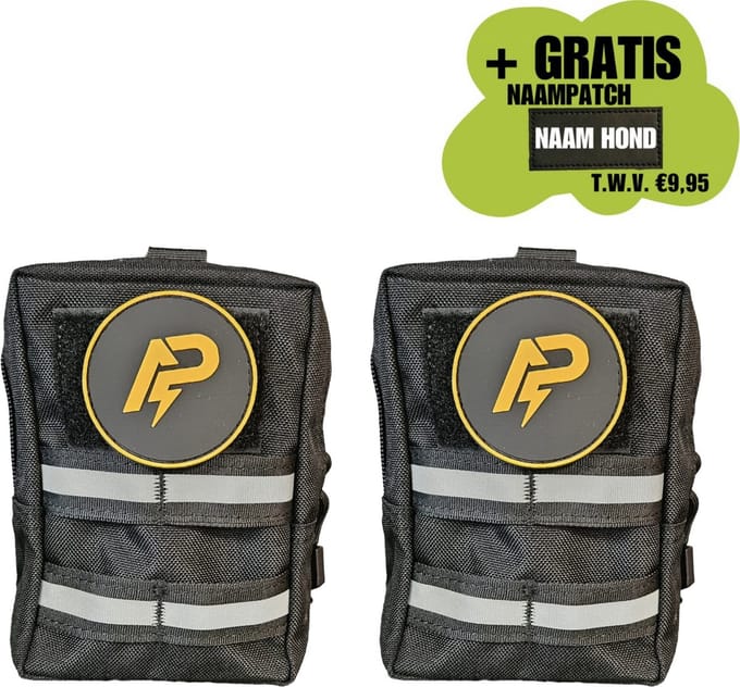 Opbergtasje voor hondentuig – Reflecterend – 2 Stuks – MOLLE-systeem – Universeel formaat