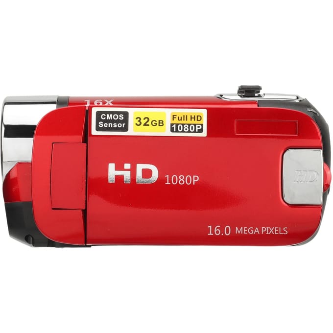 Appareil photo numérique D90 1080P 16MP Écran rotatif 2,4 pouces Caméscope Zoom 16X Enregistreur vidéo HD avec rouge