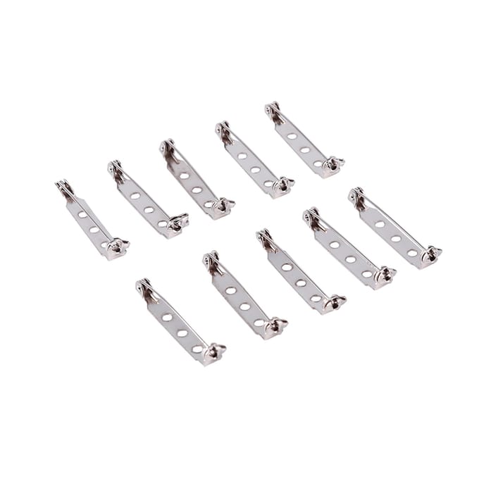 50 stuks Brochespelden Broche Sluiting Achterkant Veiligheidssluiting Rollend DIY Knutsel 32mm white