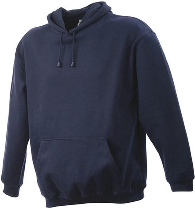James and Nicholson Unisex Hooded Sweatshirt (Marine)