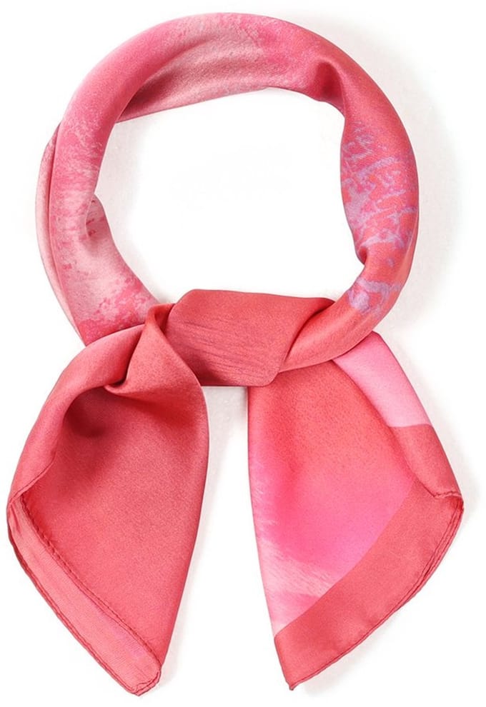 She life style - Zomersjaal roze/rood - 70 x 70 cm