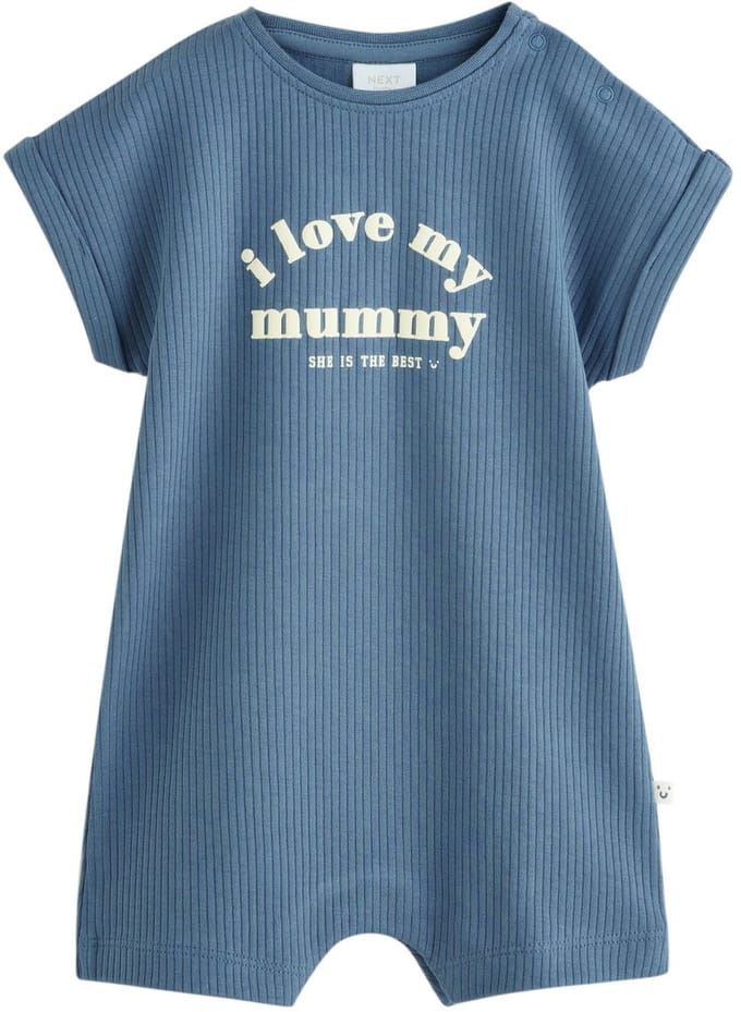 Next - Jongens - Jersey babyrompertje - Blauw
